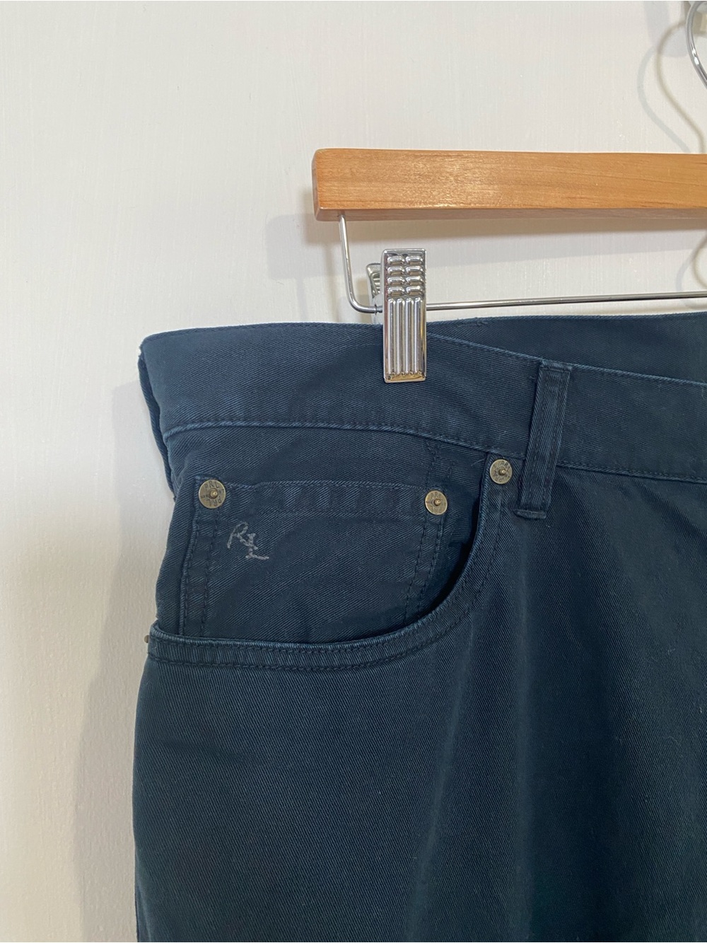 Polo Ralph Lauren Black Chino Pants 38x30 Classic Preppy Casual Mens - Picture 3 of 12